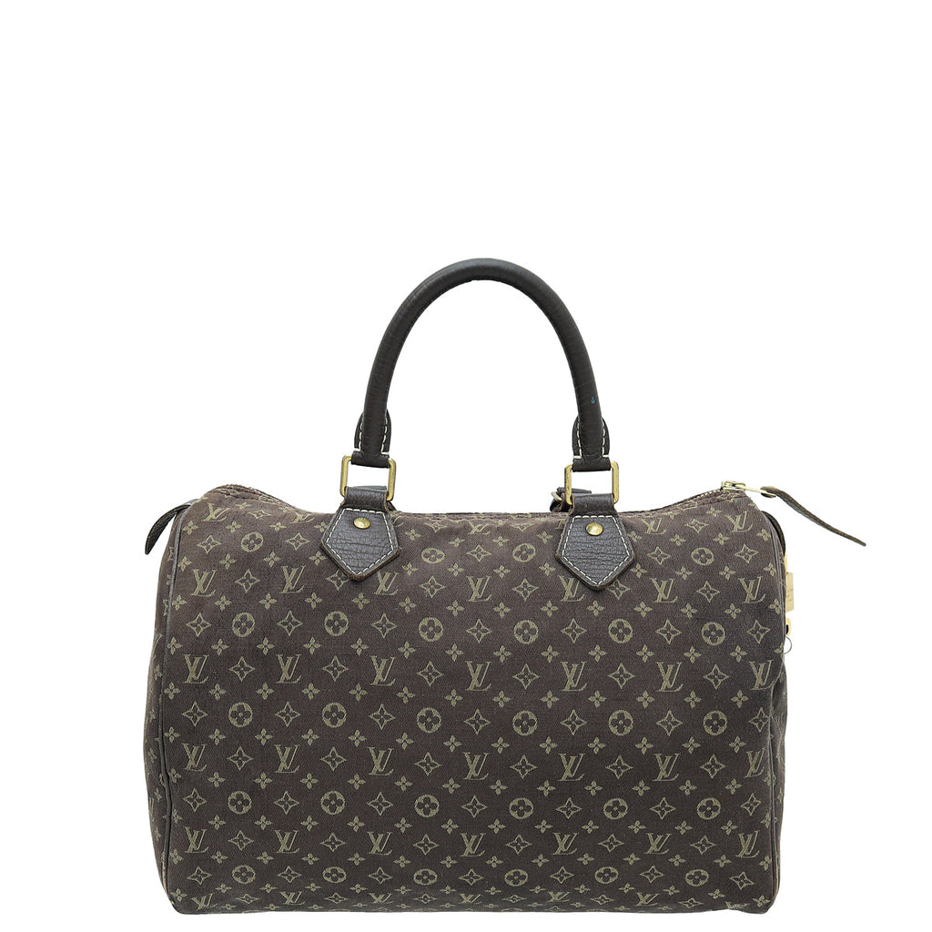 Louis Vuitton Brown Monogram Mini Lin Speedy 30 Bag