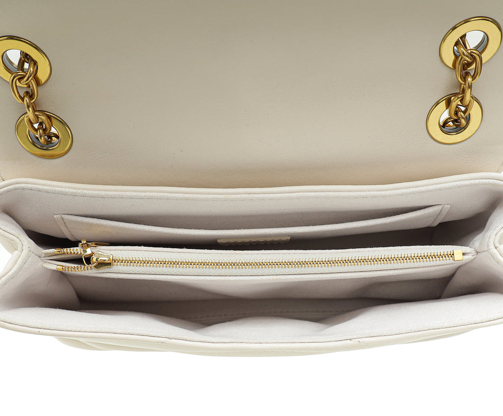 Louis Vuitton Ivory New Wave Flap Chain MM Bag