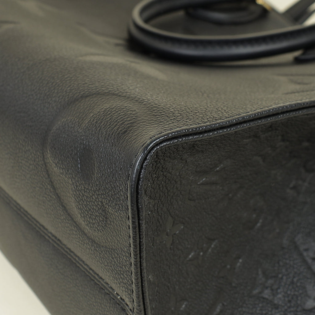 Louis Vuitton Black Monogram empreinte Onthego MM Bag
