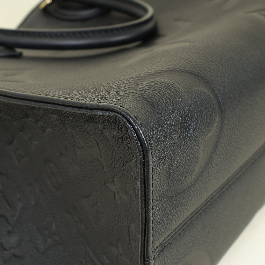 Louis Vuitton Black Monogram empreinte Onthego MM Bag
