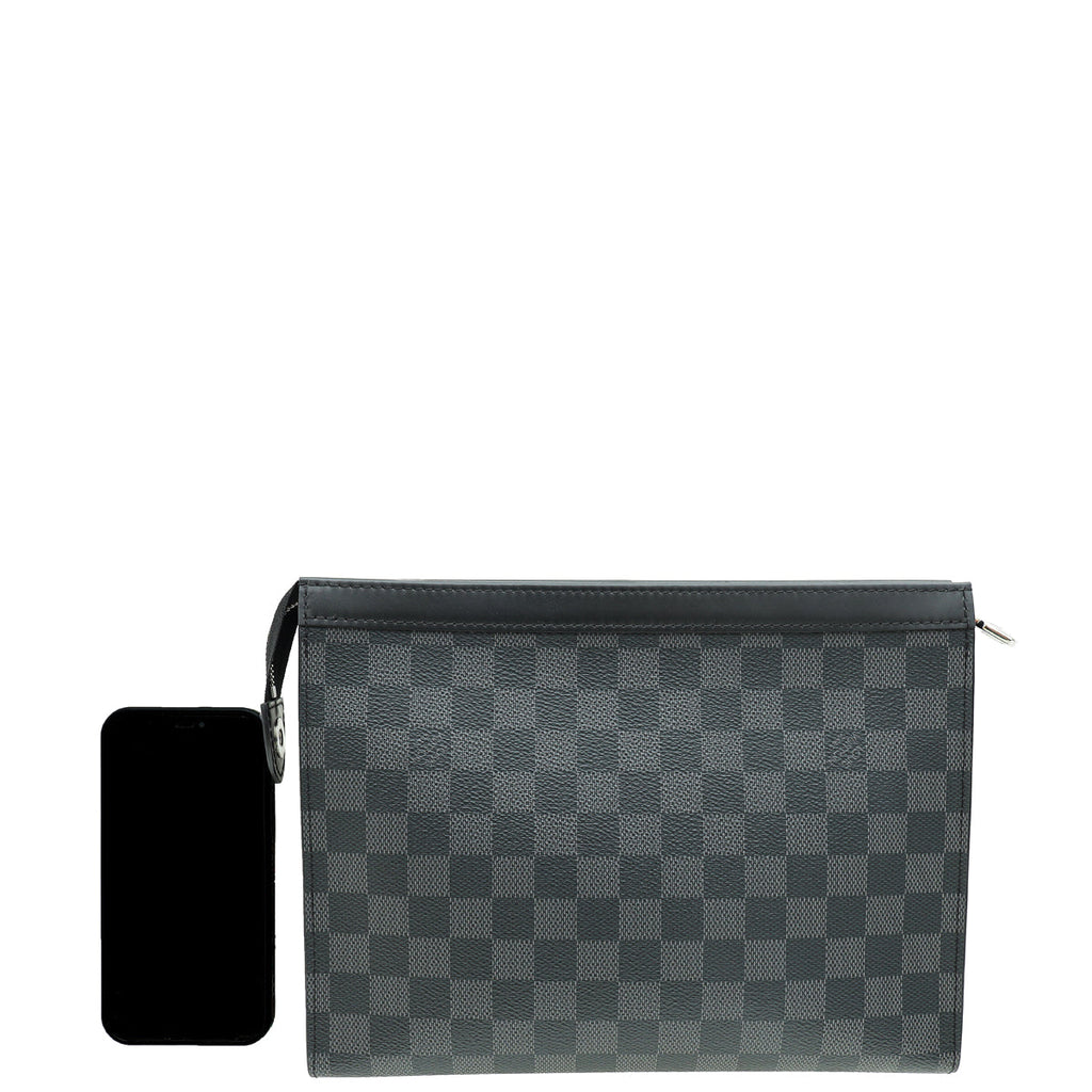 Louis Vuitton Damier Black Pochette Voyage MM Clutch