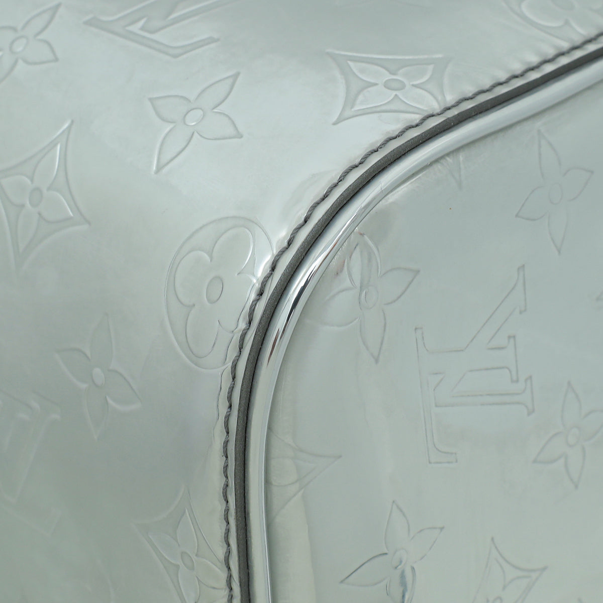 Louis Vuitton Monogram Mirror Silver Keepall Mirror 50 Bandouliere Bag