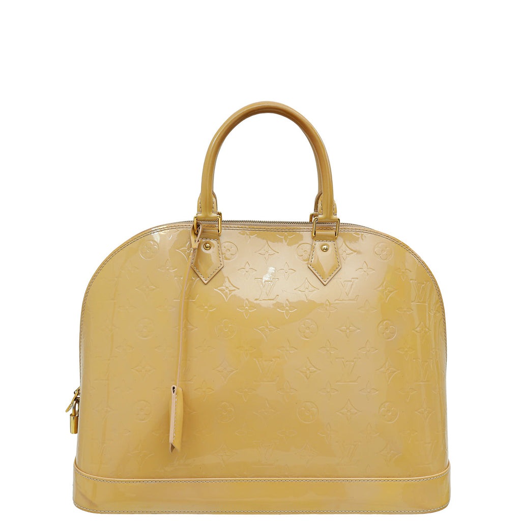 Louis Vuitton Beige Monogram Vernis Alma GM Bag