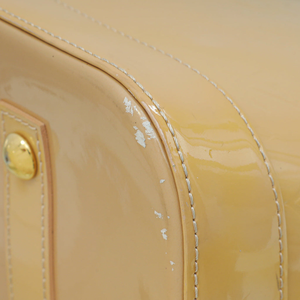 Louis Vuitton Beige Monogram Vernis Alma GM Bag