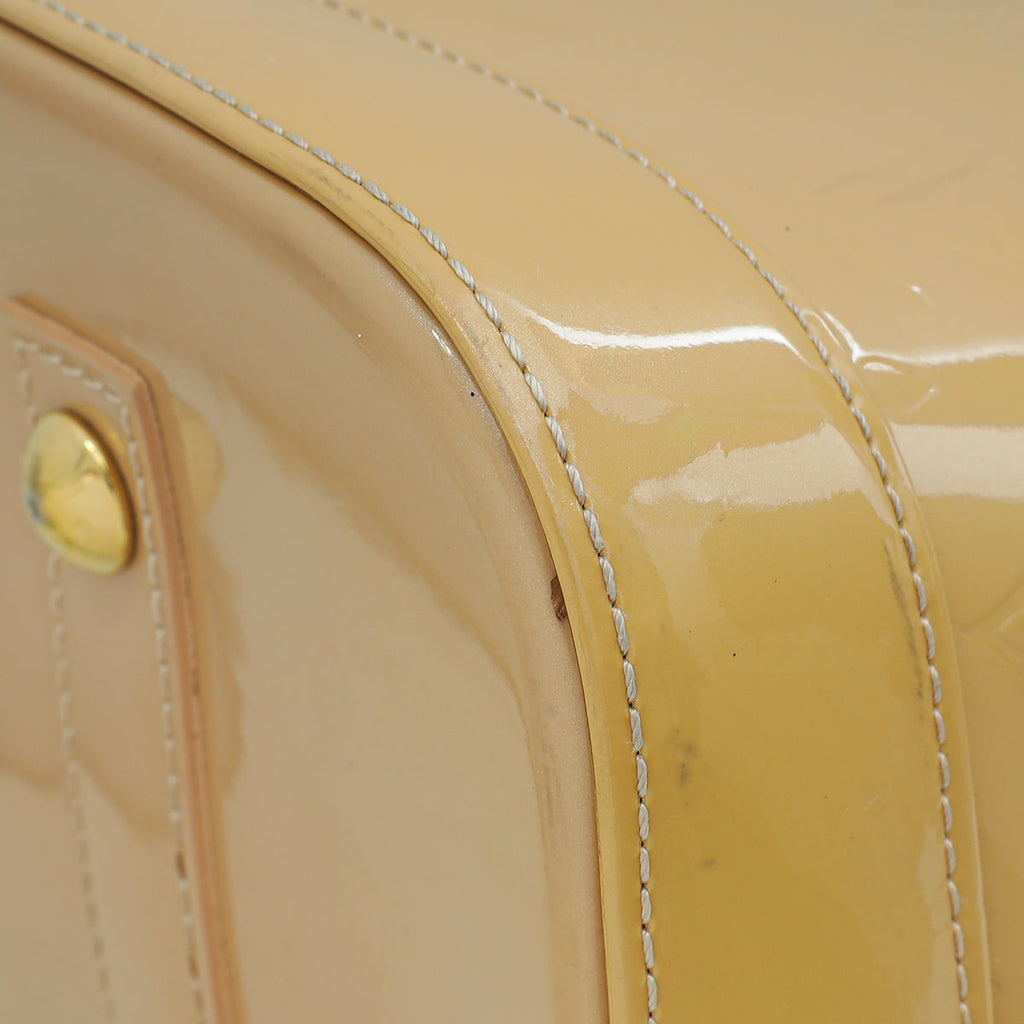Louis Vuitton Beige Monogram Vernis Alma GM Bag