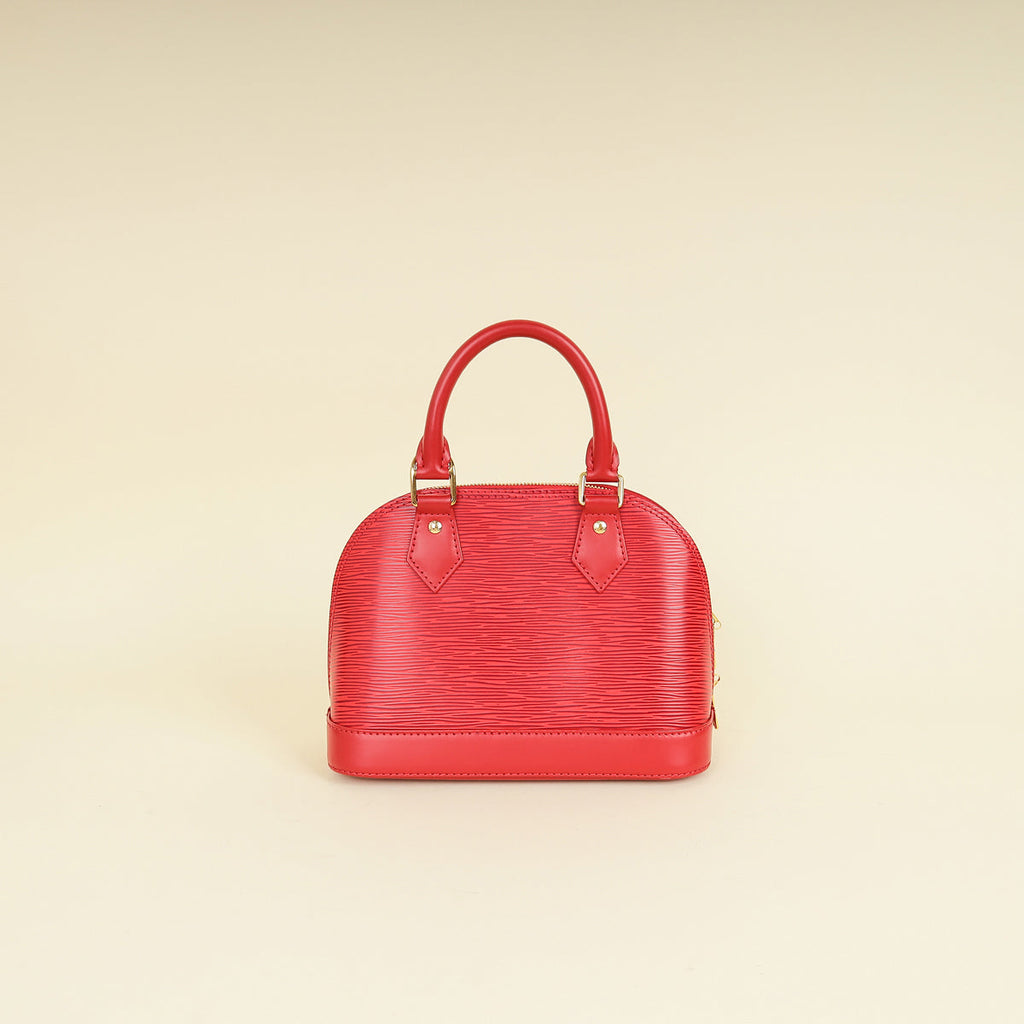 Louis Vuitton Coquelicot Red Alma BB Bag W/ Z Initial
