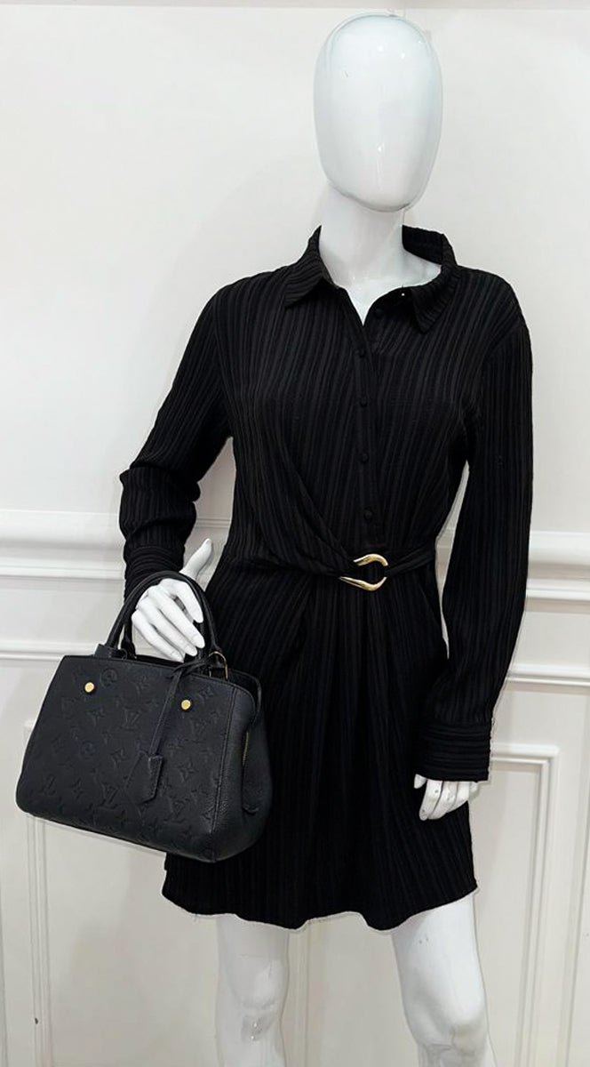 Louis Vuitton Black Monogram Empreinte Montaigne BB Bag