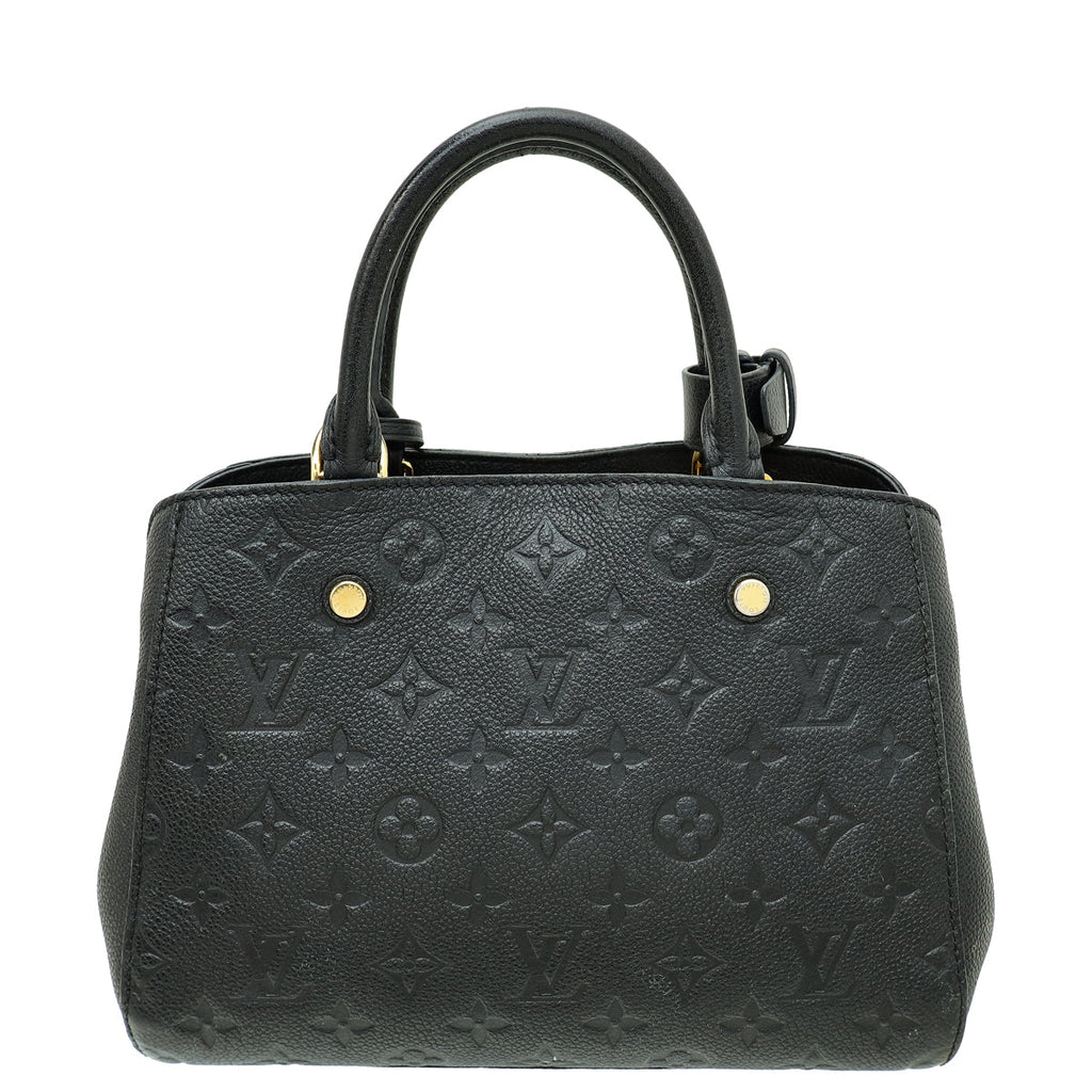 Louis Vuitton Black Monogram Empreinte Montaigne BB Bag