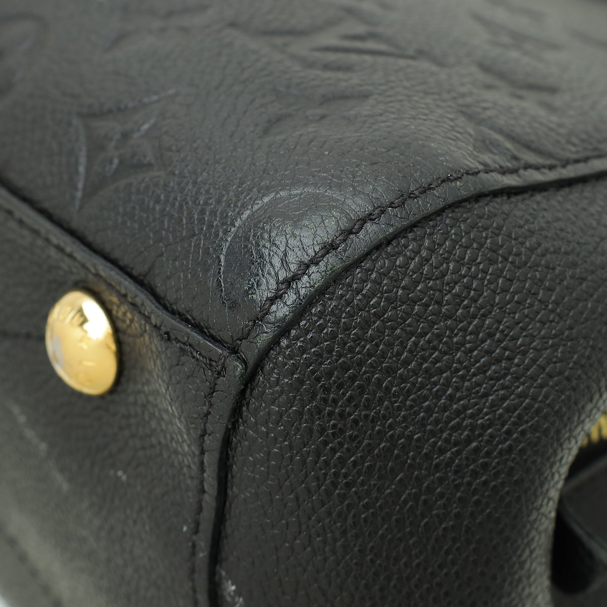 Louis Vuitton Black Monogram Empreinte Montaigne BB Bag