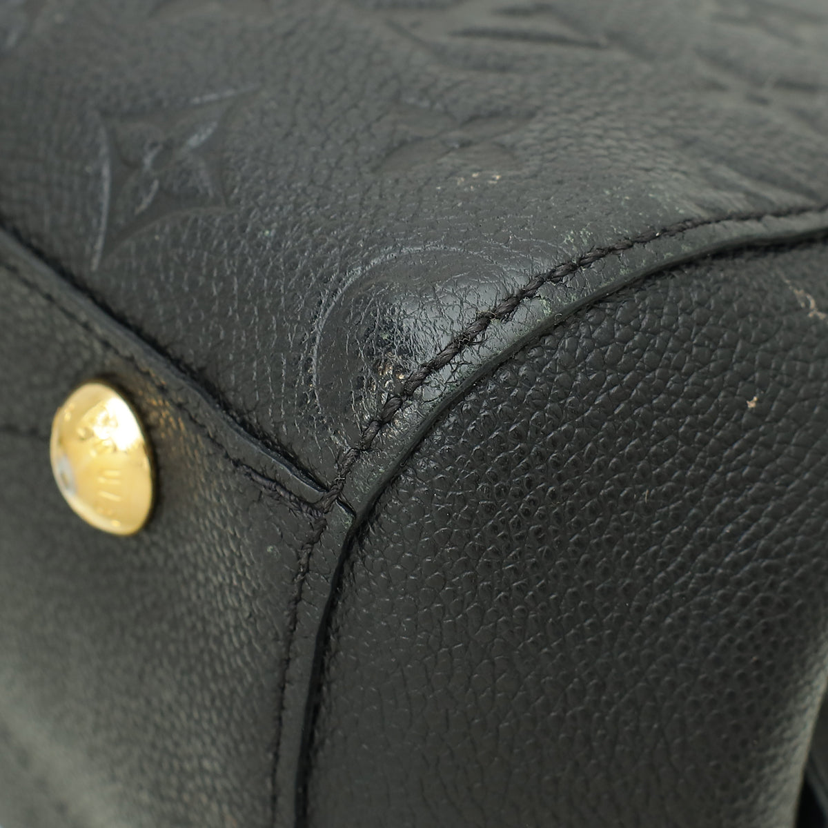 Louis Vuitton Black Monogram Empreinte Montaigne BB Bag