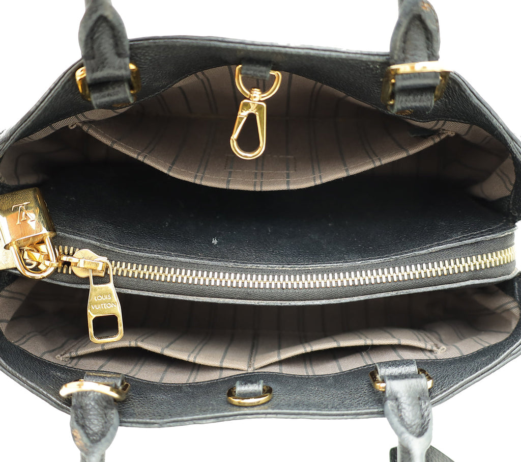 Louis Vuitton Black Monogram Empreinte Montaigne BB Bag