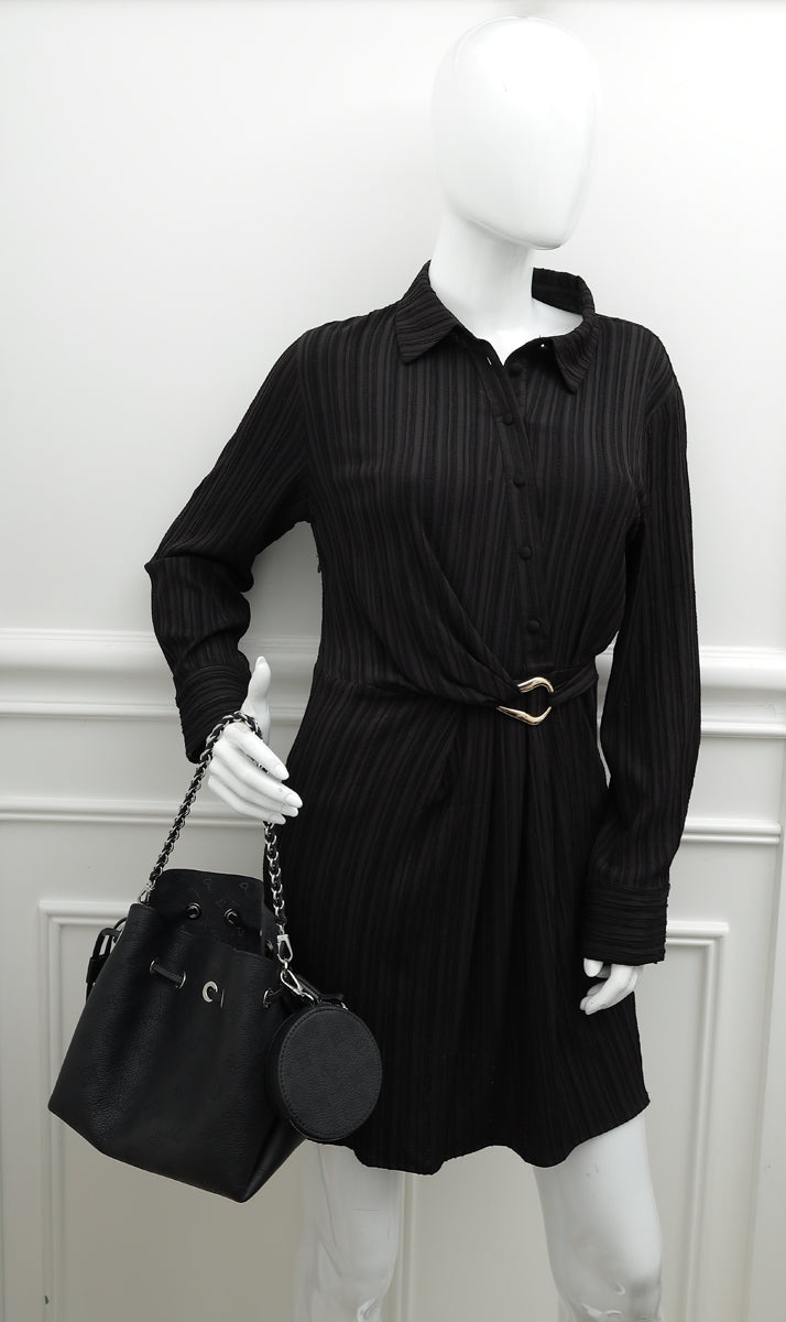 Louis Vuitton Black Monogram Mahina Bella Bucket Bag