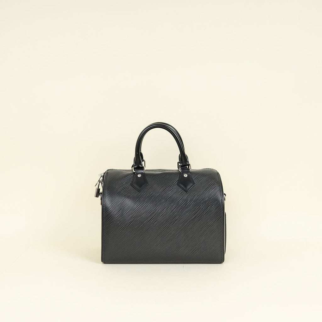 Louis Vuitton Black Speedy 25 Bandouliere Bag