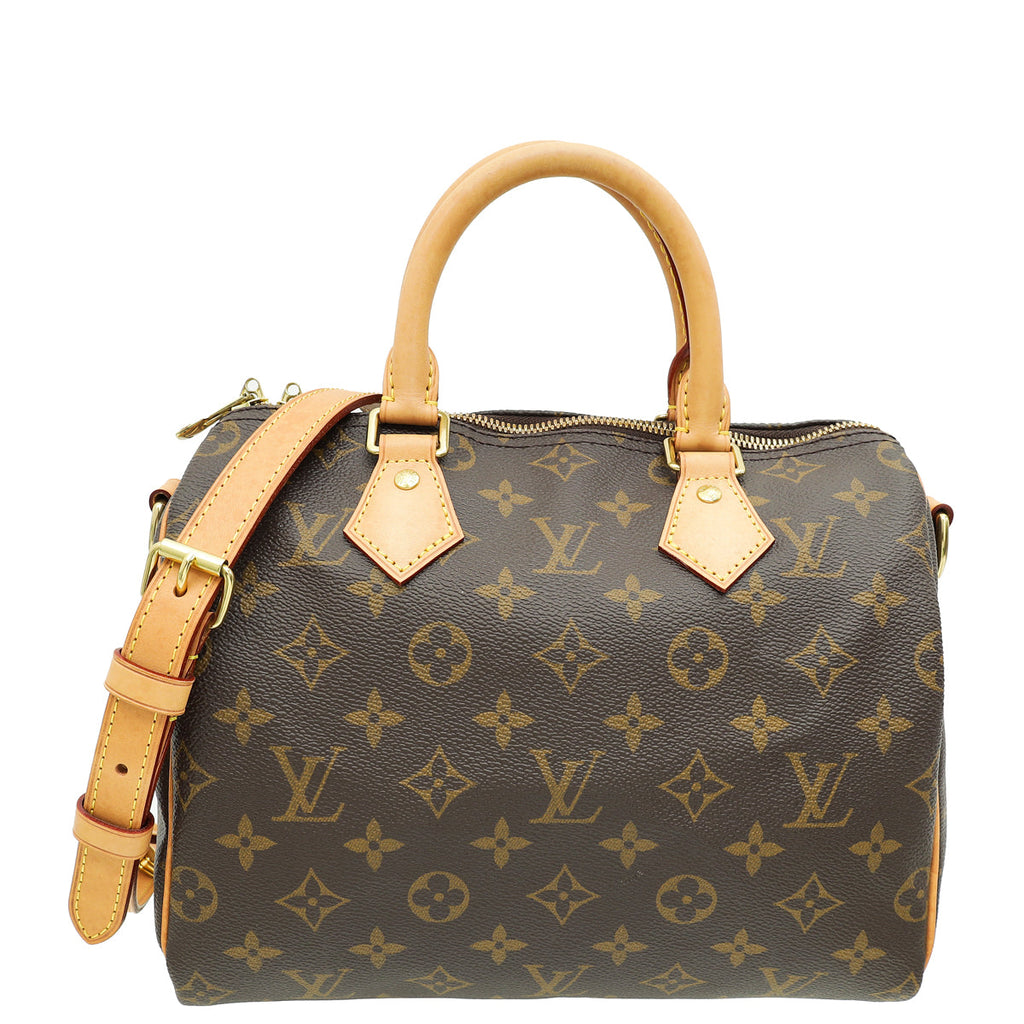 Louis Vuitton Brown Monogram Speedy Bandouliere 25 Bag