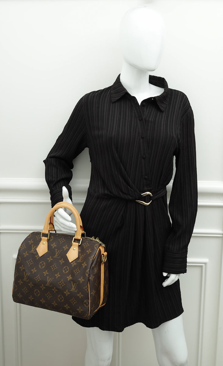 Louis Vuitton Brown Monogram Speedy Bandouliere 25 Bag