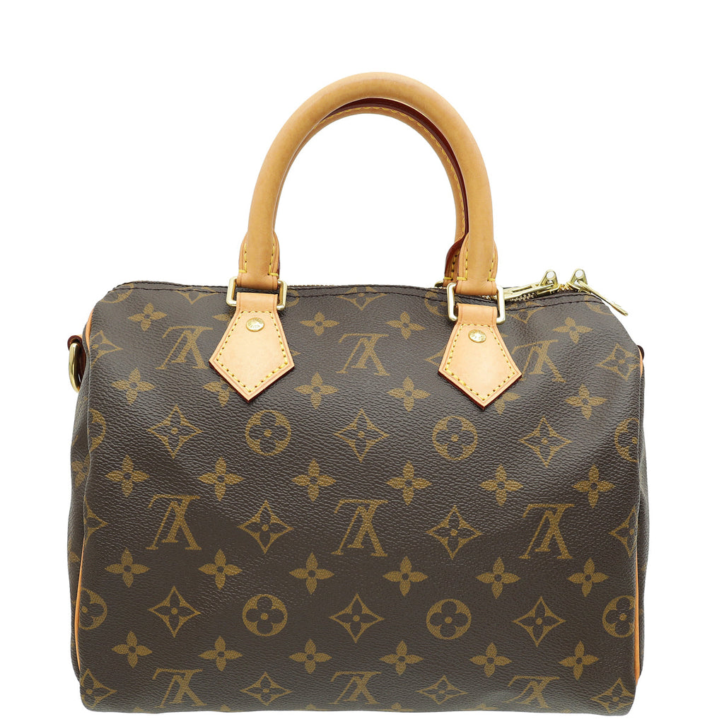 Louis Vuitton Brown Monogram Speedy Bandouliere 25 Bag
