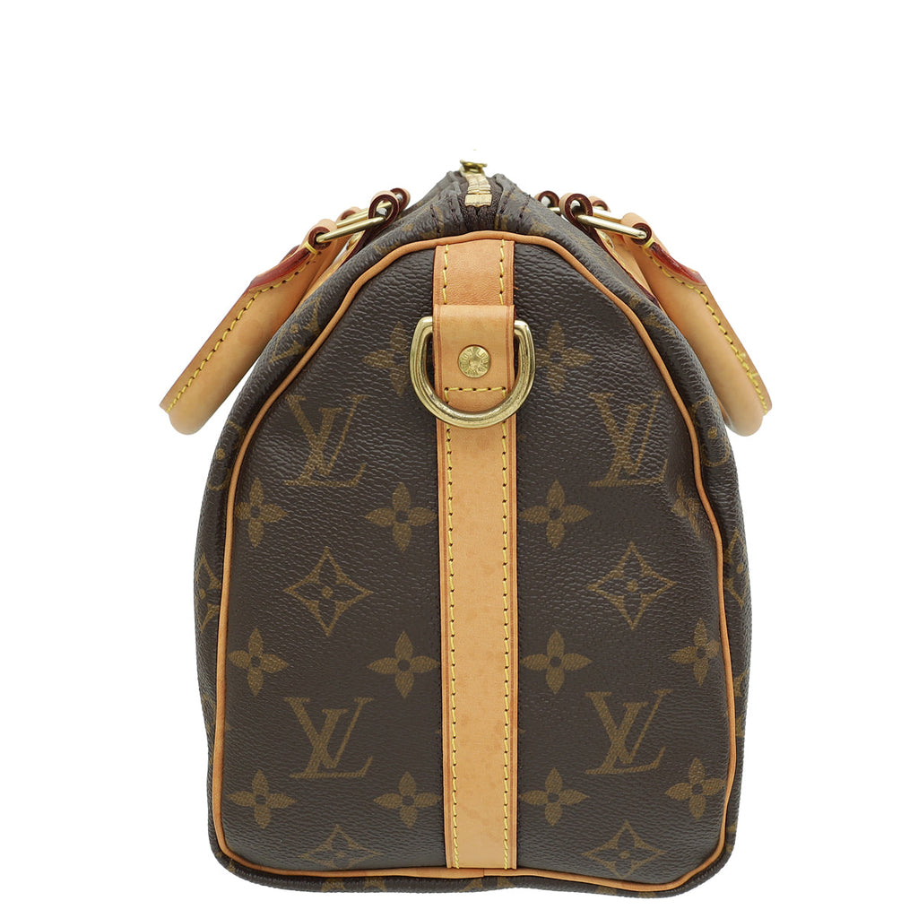 Louis Vuitton Brown Monogram Speedy Bandouliere 25 Bag