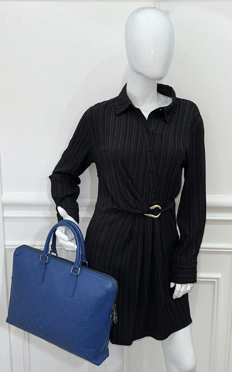 Louis Vuitton Neptune Blue Damier Infini Porte-Documents Jour Bag