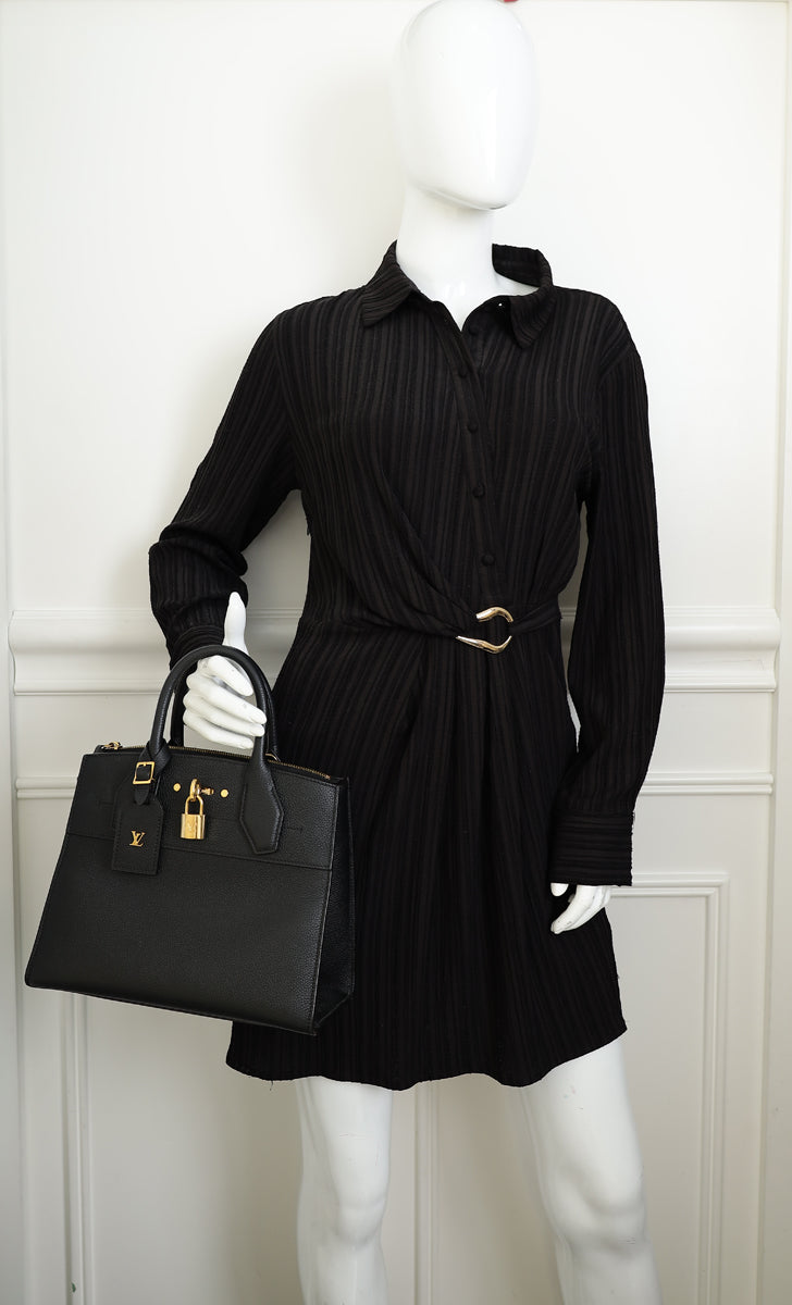 Louis Vuitton Black City Steamer PM Bag