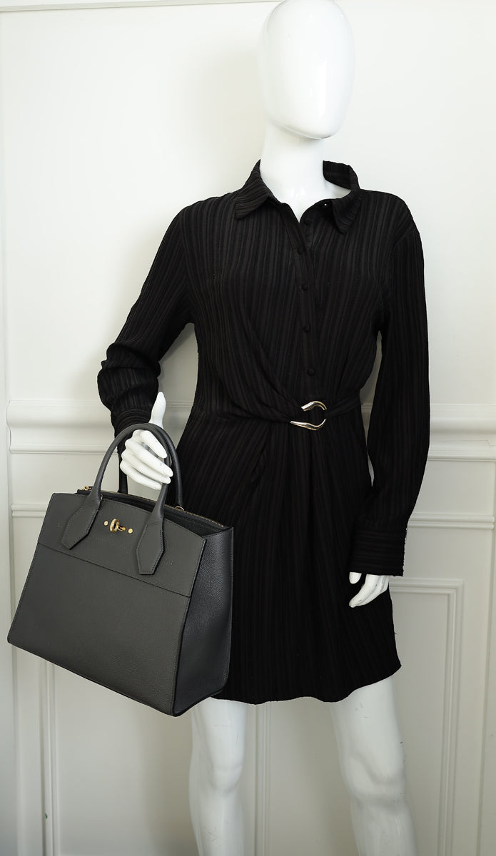 Louis Vuitton Dark Grey City Steamer MM Bag