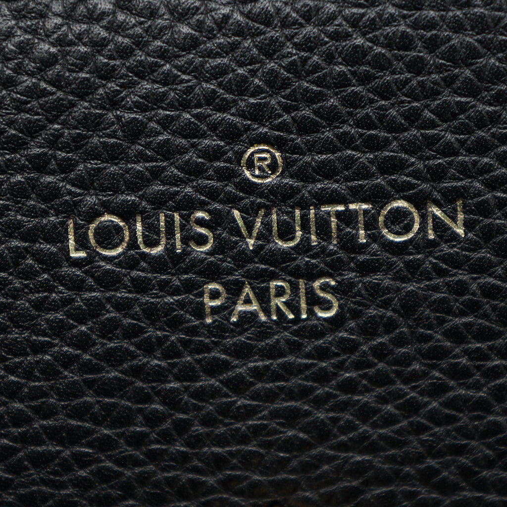 Louis Vuitton Black Rose Des Vents Leather PM Bag w /A Initial