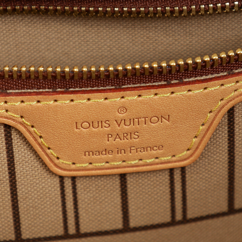 Louis Vuitton Ebene Monogram Neverfull MM Bag w/ Pouch