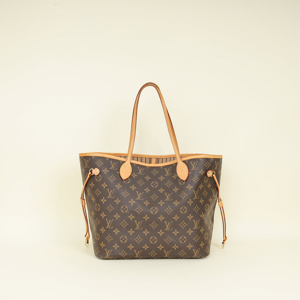 Louis Vuitton Ebene Monogram Neverfull MM Bag w/ Pouch