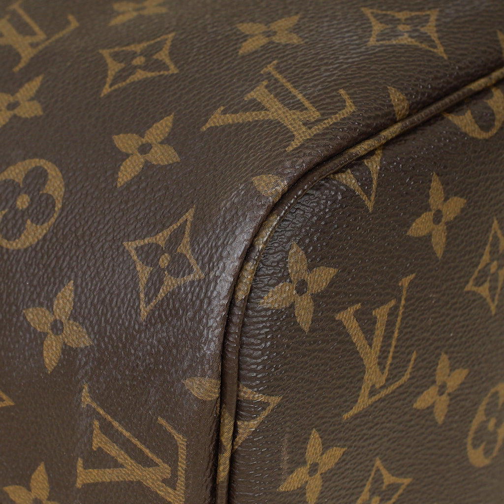 Louis Vuitton Ebene Monogram Neverfull MM Bag w/ Pouch