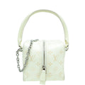 Louis Vuitton White Monogram Shiny Python Square Bag