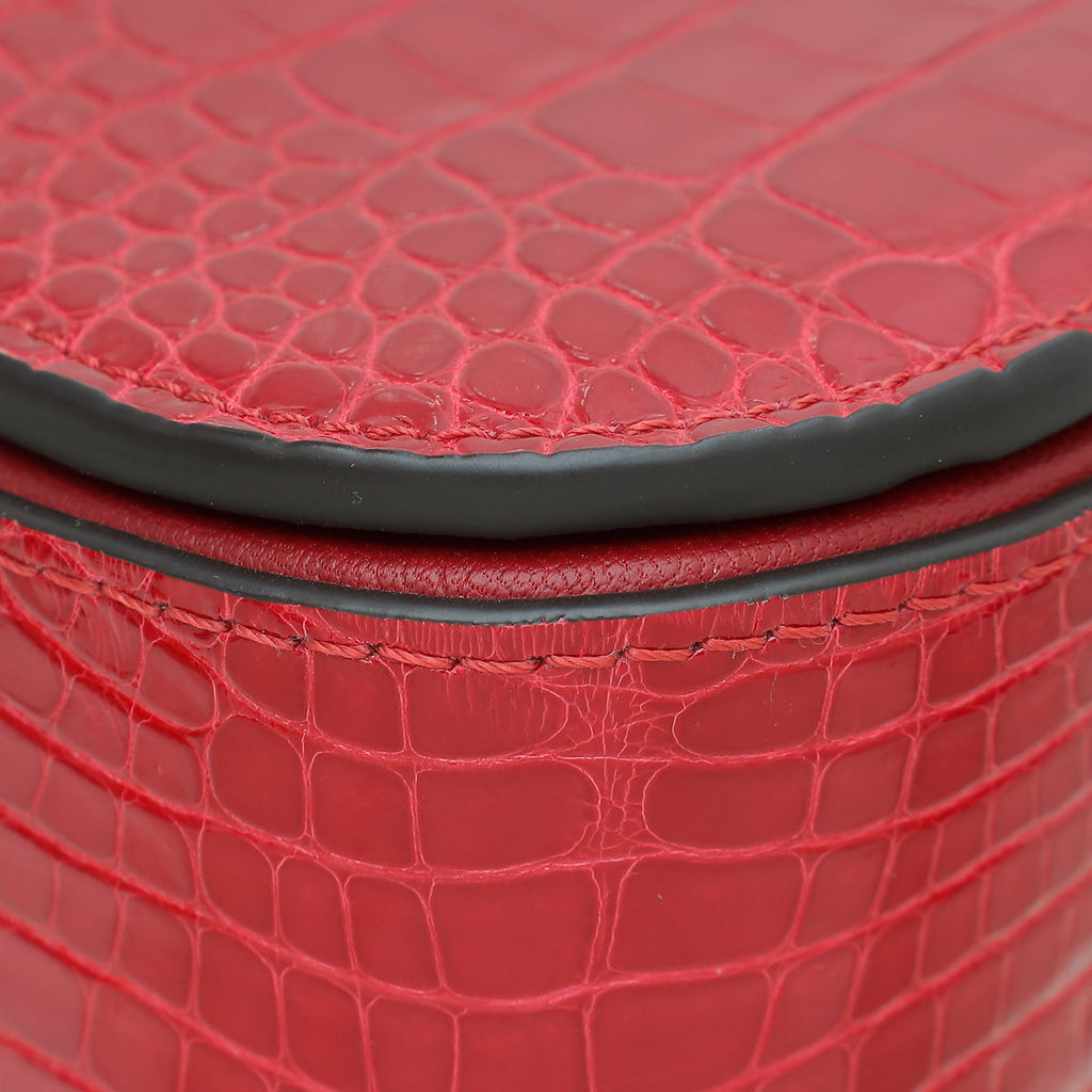 Louis Vuitton Cerise Shiny Alligator Neo Vivienne Bag