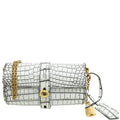 Louis Vuitton Vintage White Crocodile Chain Glasses Case
