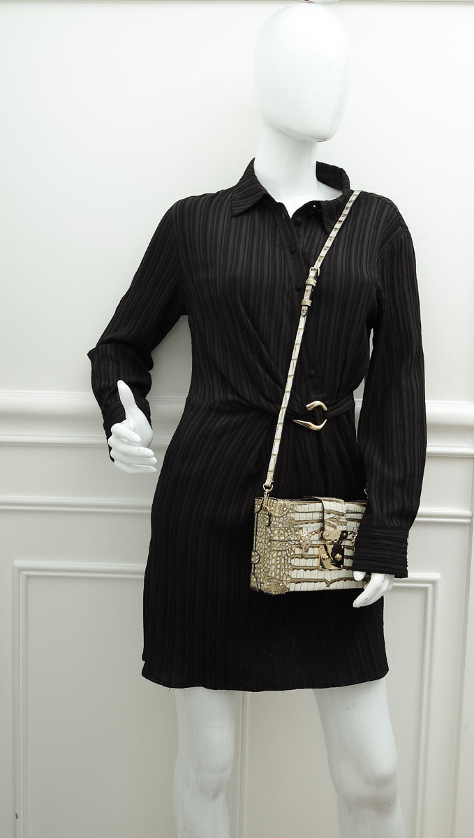 Louis Vuitton Bicolor Alligator Petite Malle Bag