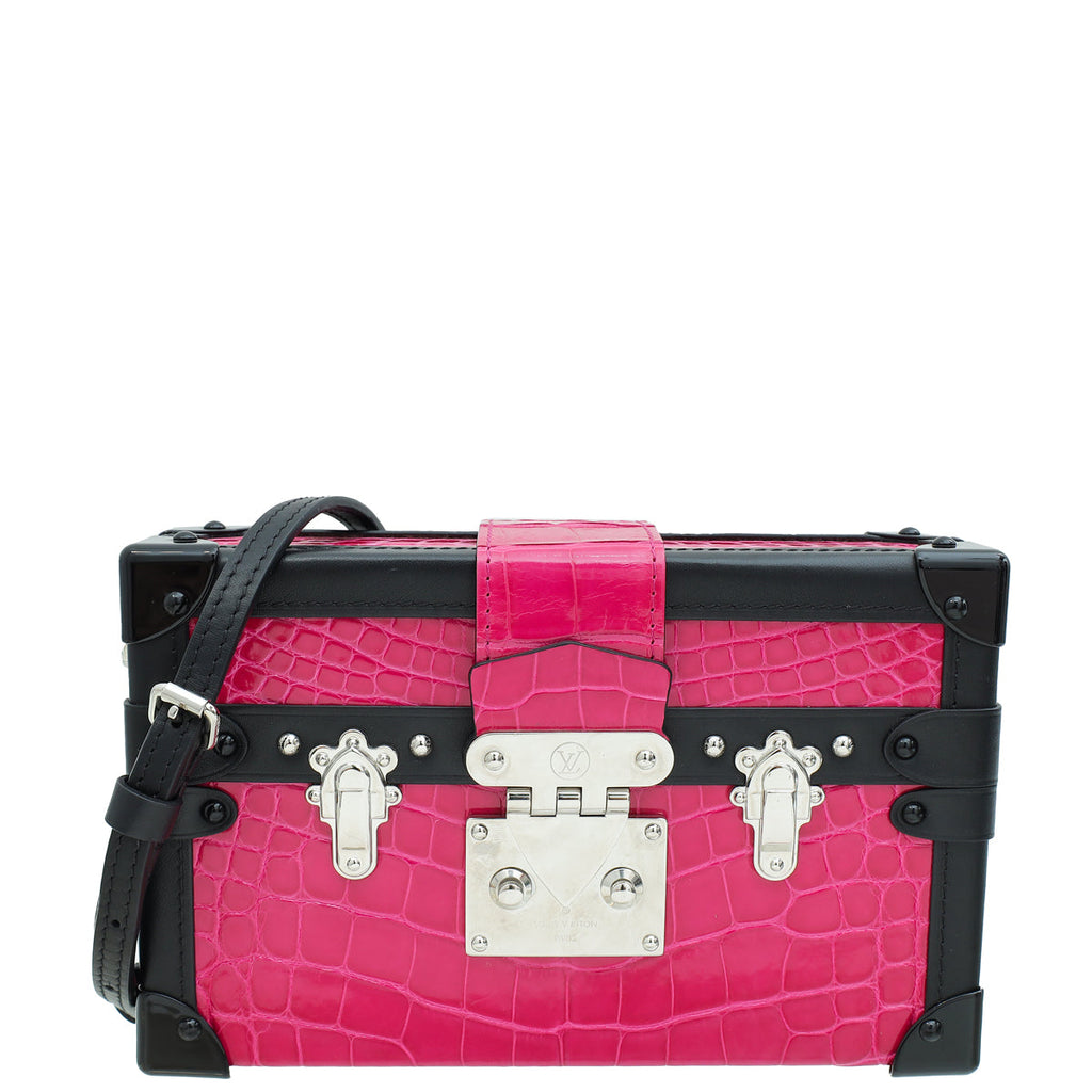Louis Vuitton Bicolor Shiny Alligator Petite Malle Bag