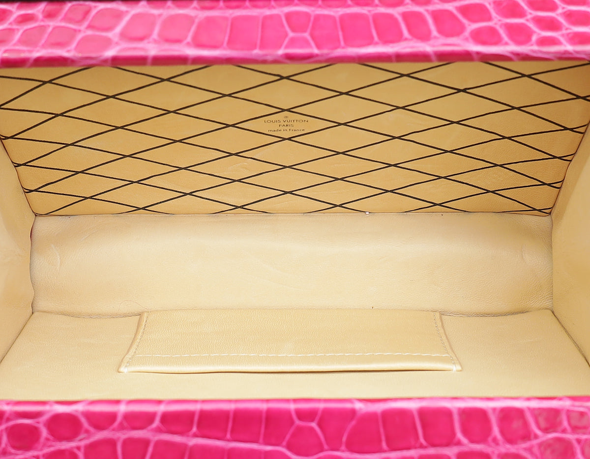 Louis Vuitton Bicolor Shiny Alligator Petite Malle Bag