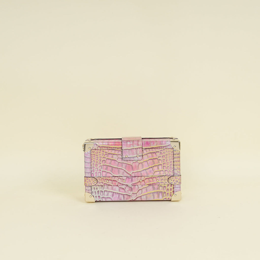 Louis Vuitton Metallic Bicolor Alligator Petite Malle Bag