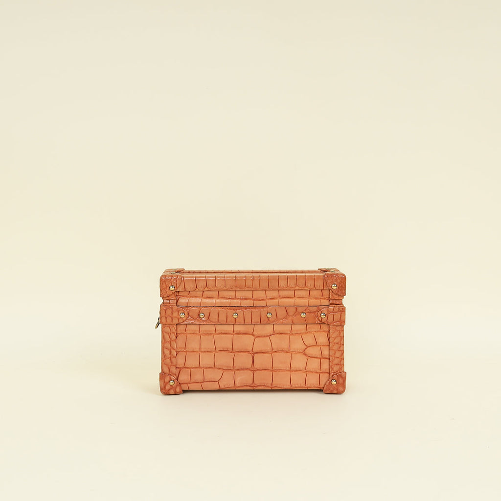 Louis Vuitton Light Brown Alligator Petite Malle Bag