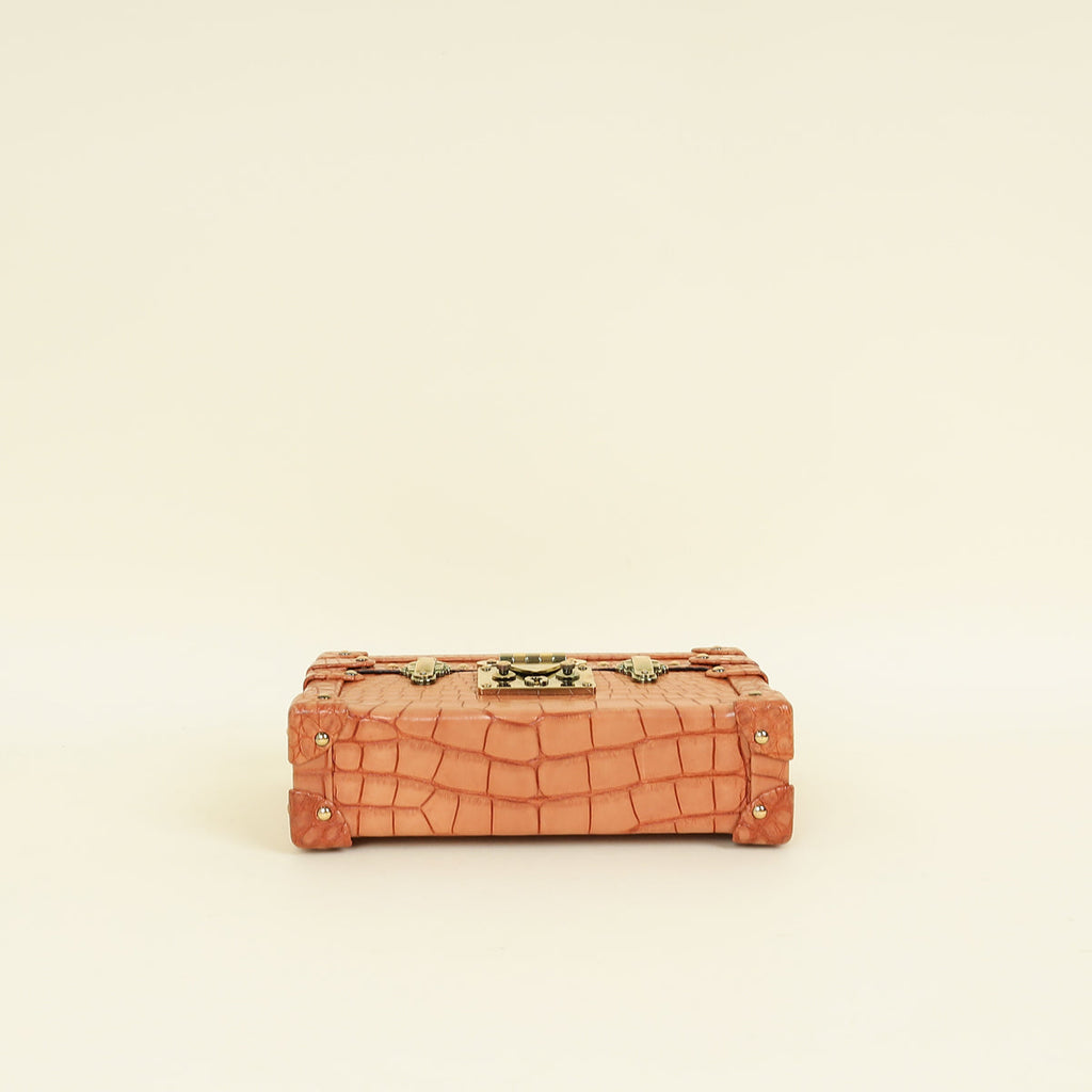 Louis Vuitton Light Brown Alligator Petite Malle Bag