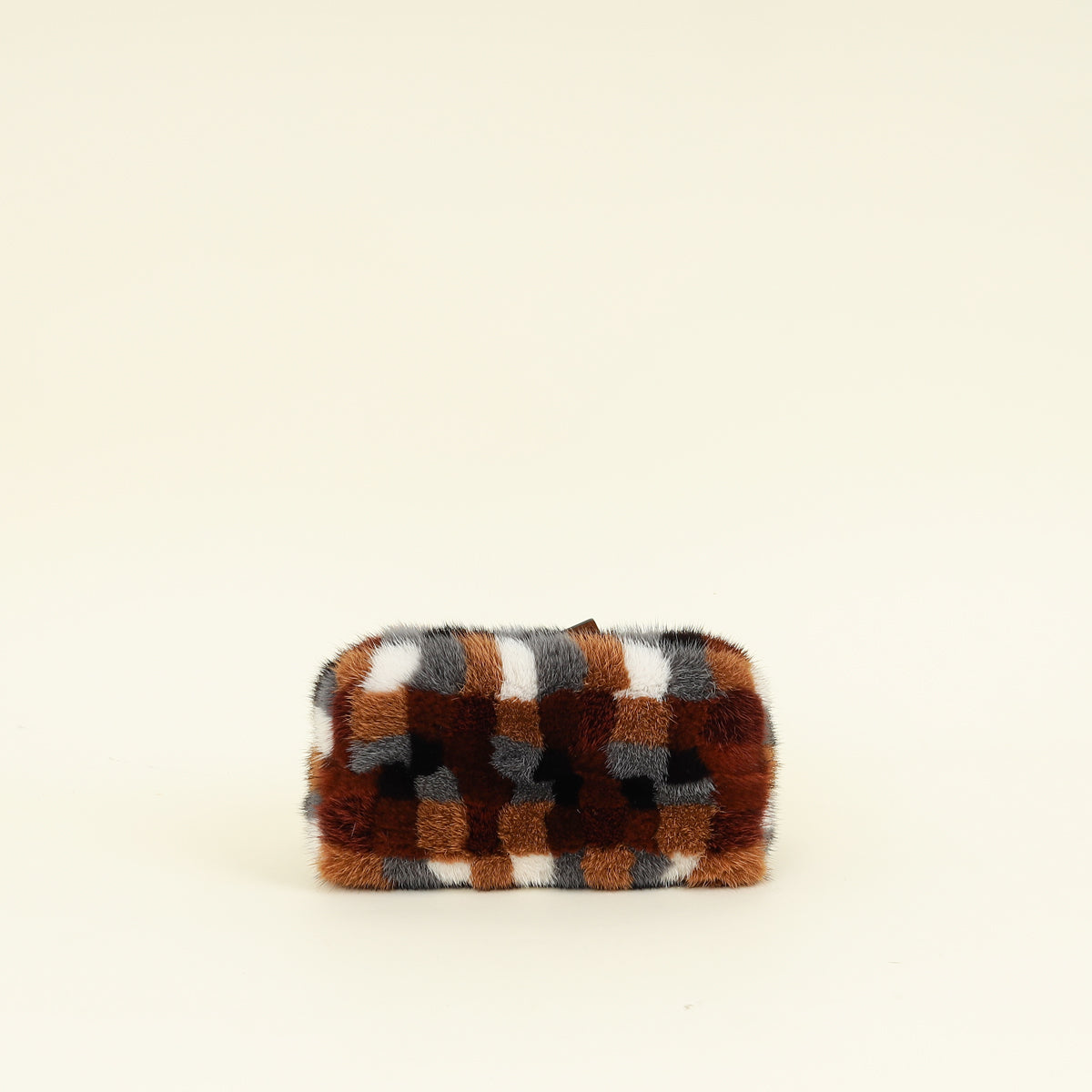 Louis Vuitton Cognac Nano Speedy Mink Fur Bag