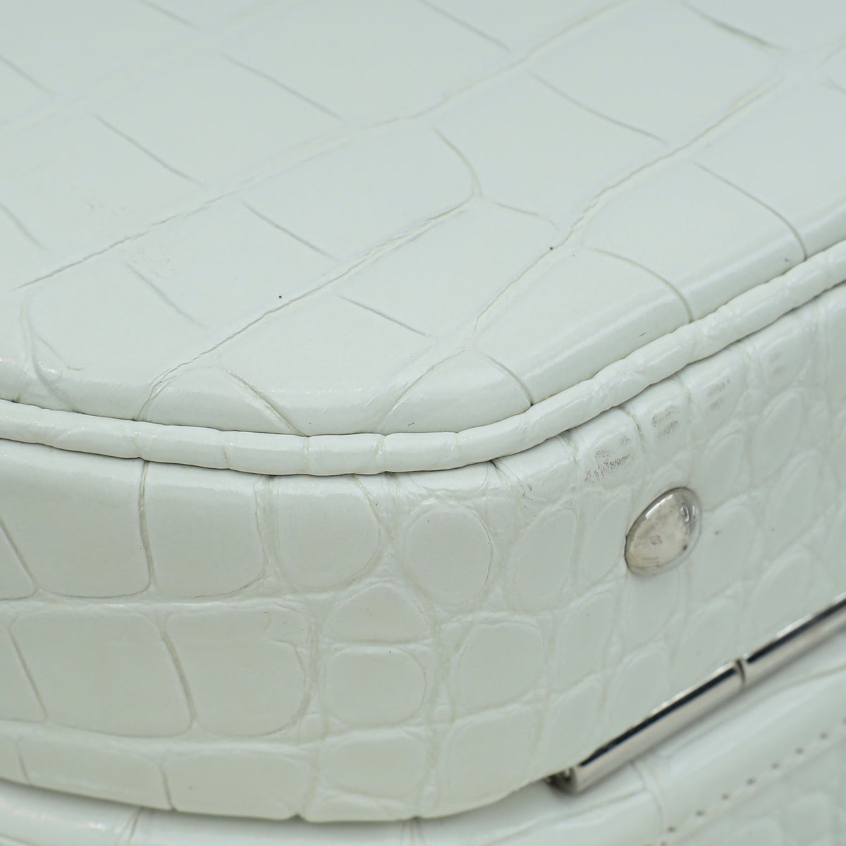 Louis Vuitton Blanc Alligator Petite Boite Chapeau Bag