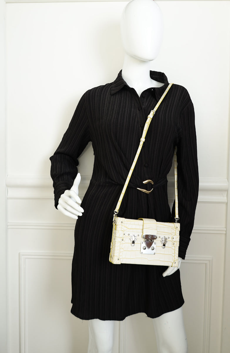 Louis Vuitton Bicolor Matte Alligator Petite Malle Bag