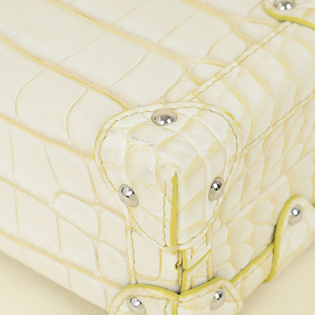 Louis Vuitton Bicolor Matte Alligator Petite Malle Bag