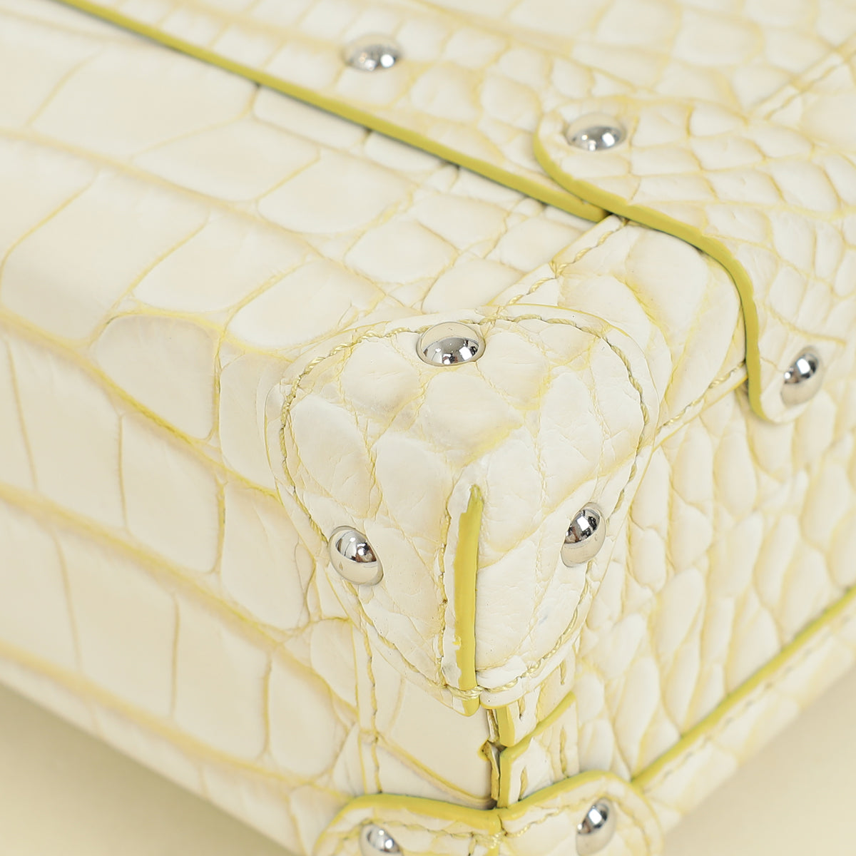 Louis Vuitton Bicolor Matte Alligator Petite Malle Bag
