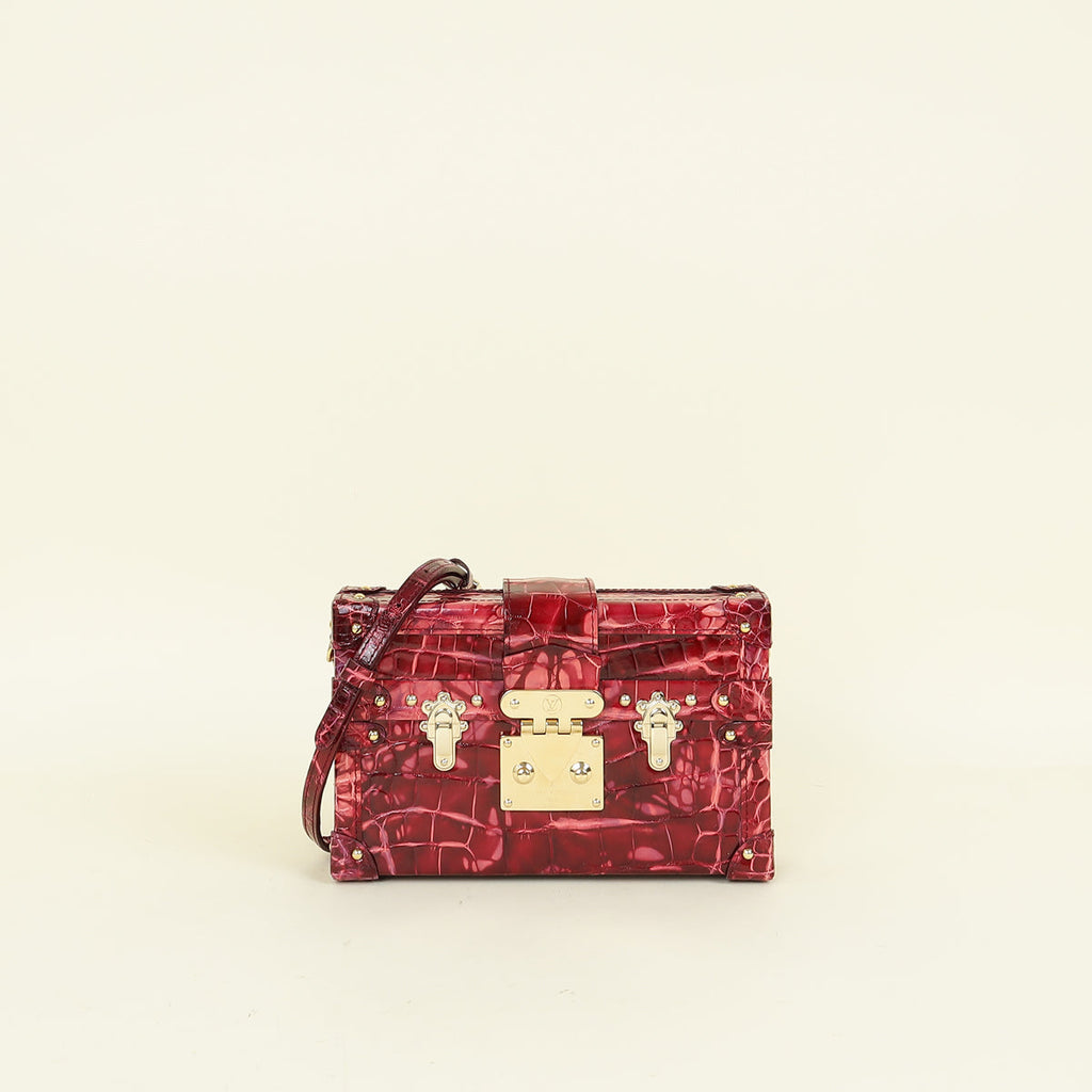 Louis Vuitton Shiny Alligator Petite Malle Bag