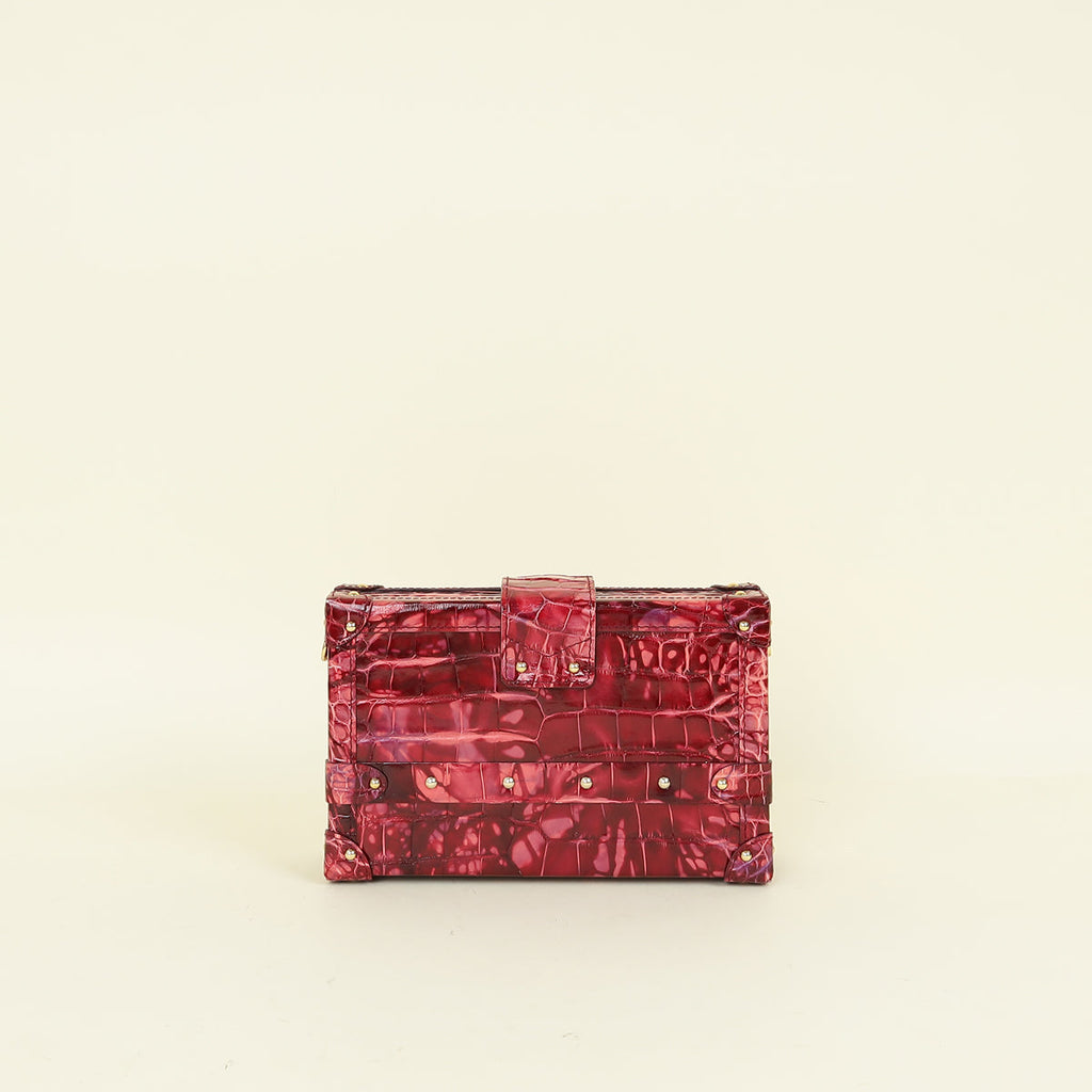 Louis Vuitton Shiny Alligator Petite Malle Bag