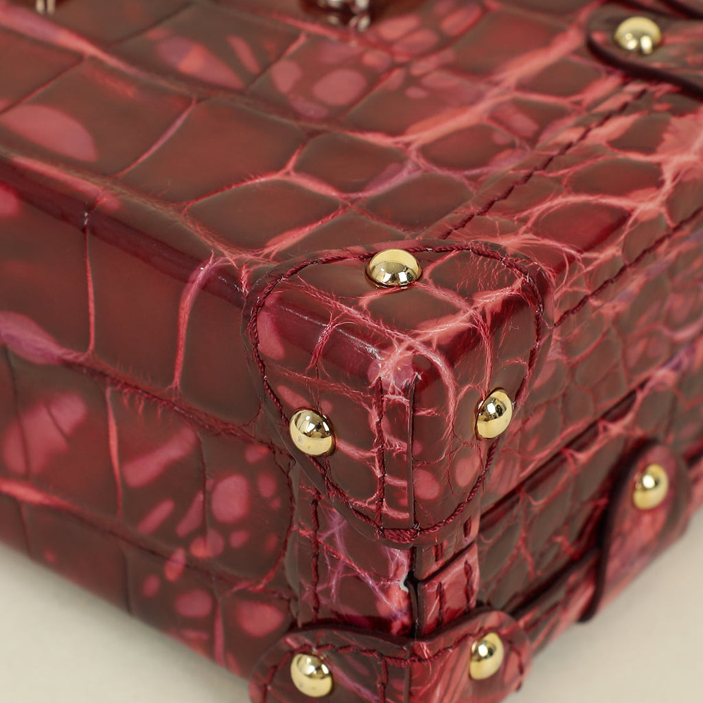 Louis Vuitton Shiny Alligator Petite Malle Bag