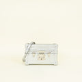 Louis Vuitton Silver Petite Malle Alligator Bag