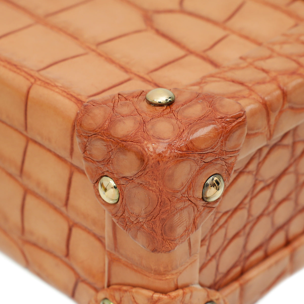 Louis Vuitton Light Brown Alligator Petite Malle Bag