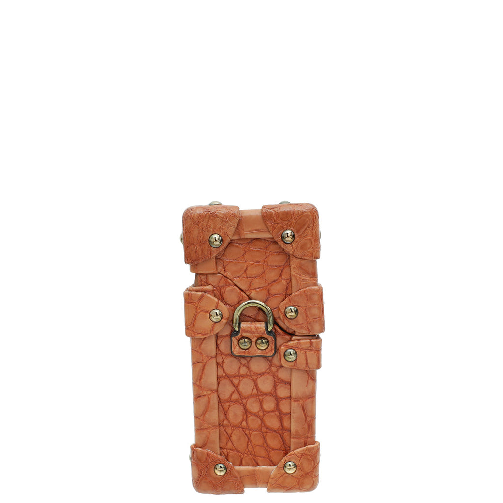 Louis Vuitton Light Brown Alligator Petite Malle Bag