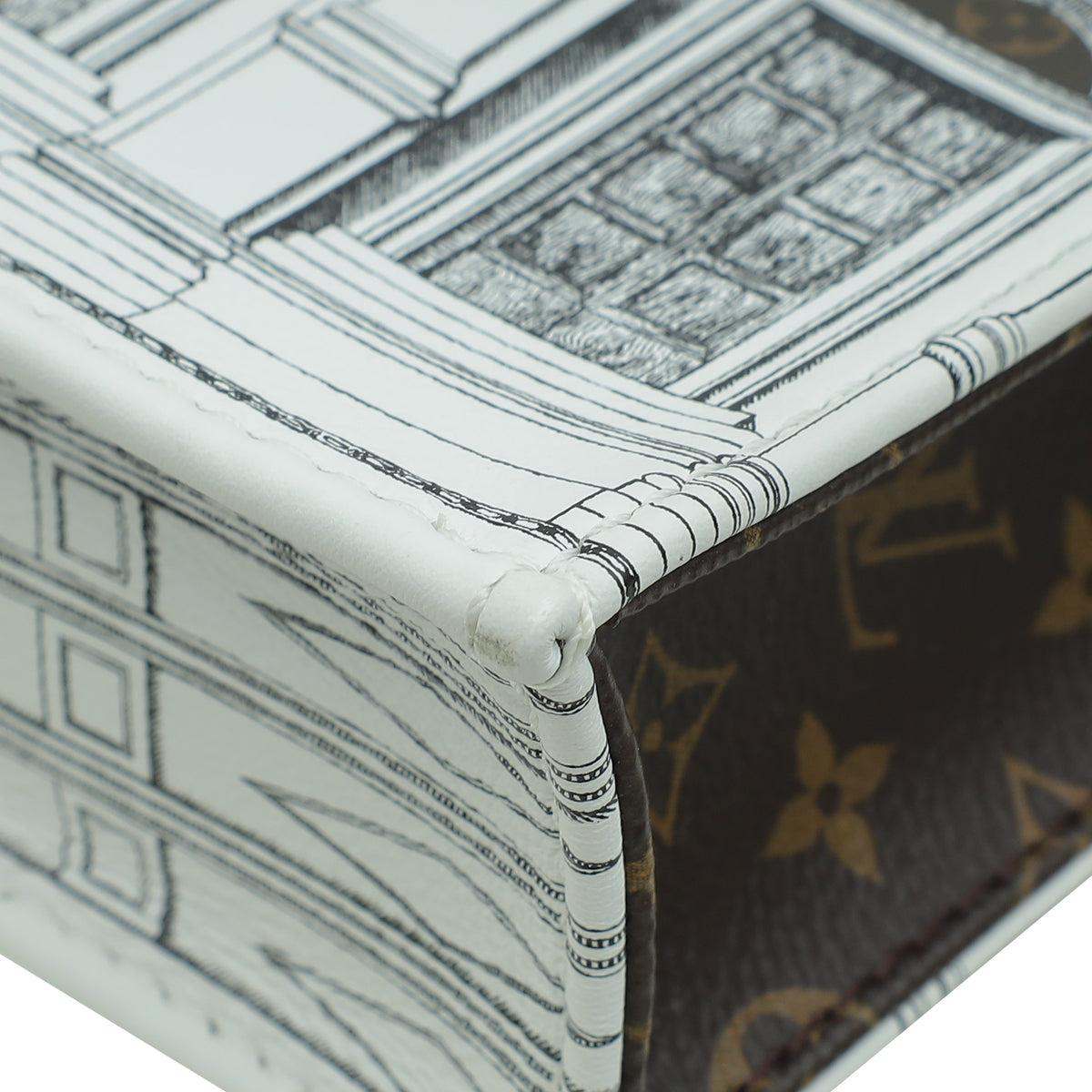 Louis Vuitton Monogram Bicolor X FORNASETTI Architettura Petit Sac Plat Bag