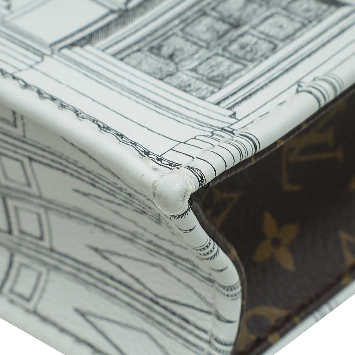 Louis Vuitton Monogram Bicolor X FORNASETTI Architettura Petit Sac Plat Bag